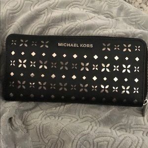 Black Michael Kors Wallet with mirrored design